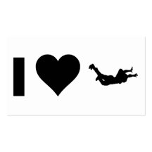 I Liebe Skydiving Visitenkarten Vorlage