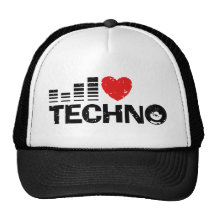 I Liebe Techno Trucker Kappe