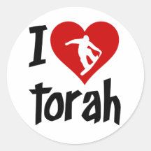 I Liebe Torah Runde Sticker