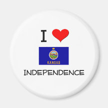 I Liebe UNABHÄNGIGKEIT Kansas Magnete