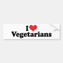 I Liebe-Vegetarier-Stoßaufkleber Auto Sticker