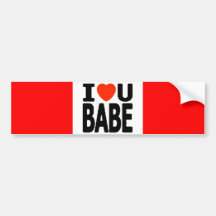 I LIEBE verabredeten Sie rotes Herz des Babys Bezi Auto Sticker