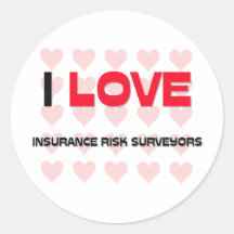 I LIEBE-VERSICHERUNGS-RISIKO-FELDMESSER STICKERS
