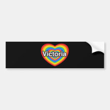 I Liebe Victoria. Liebe I Sie Victoria. Herz Autosticker