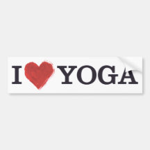 I Liebe-Yoga-Stoßaufkleber Autosticker