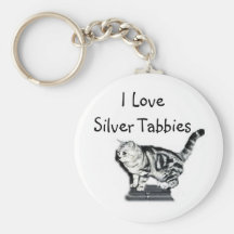 I Liebesilberne Tabbies Schlüsselband