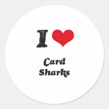 I love Card Sharks Round Sticker