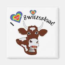 I love Switzerland Magnet Kühlschrankmagnet