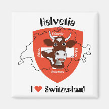 I love Switzerland Magnet Magnete