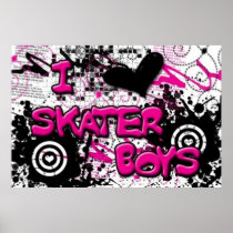 I Luv Skater-Jungen-Plakat