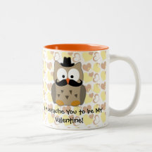 I moustache vous à être mon Valentine Tasse
