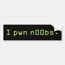 I pwn n00bs. auto aufkleber