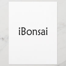 iBonsai entwerfen schwarze Textbonsais lustiges Vollfarbige Flyer