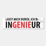 Ich bin Ingenieur Auto Sticker
