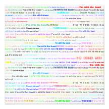 Ich bin mit dem Foto-Druck des Band-Text-Entwurfs-