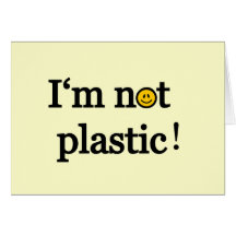 ich bin nicht Plastik Karten