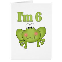 Ich bin sechs Frosch-T-Shirts und Geschenke Karten