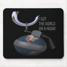 Ich erhielt die Welt auf einem Haken Mousepad