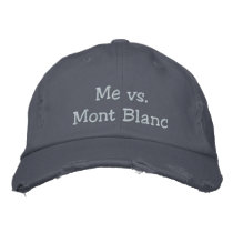 Ich gegen Mont Blanc-Sloganhut