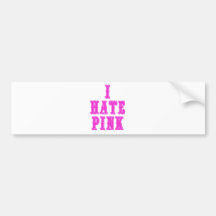 Ich hasse Rosa Auto Sticker