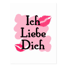ich liebe dich postkarte