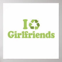 ICH RECYCLE FREUNDINNEN POSTERDRUCK