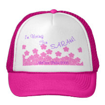 Ich wähle für Sarah-Blumen-Power-Hut Trucker Mützen