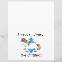 Ich will einen Unicorn für Weihnachtsblauen Weihna Flyer Druck