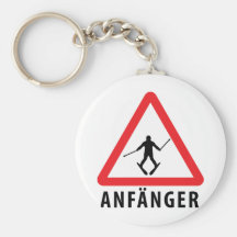 Icône d'Anfänger Warnschild de ski Porte-clef