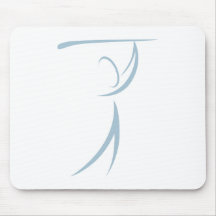 Icône de golfeur tapis de souris