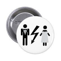 icône de jeune mariée et de jeune marié pin's avec agrafe