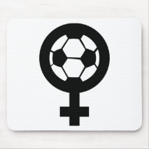 icône du football de femmes tapis de souris