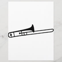 icône noire d'instrument de trombone prospectus