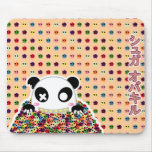 Ijimekko le panda - crânes de sucre - personnalisa tapis de souris