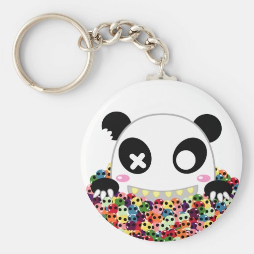 Ijimekko le panda - crânes de sucre porte-clefs