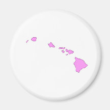 île hawaïenne rose magnets pour réfrigérateur