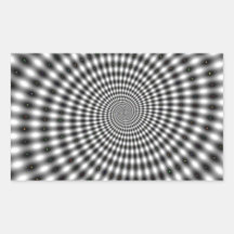 Illusion optique autocollant rectangulaire