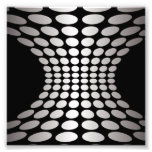 Illusion optique noire et blanche impression photographique