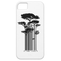 Illustration d'arbres de code barres de style de B Coque iPhone 5