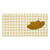 Illustration de chapeau de cowboy. Brown Photocarte