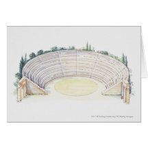 Illustration de l'amphithéâtre romain carte