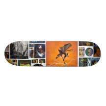 illustration plateaux de skateboards customisés