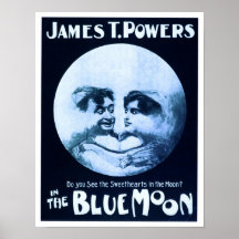 Im blauer Mond-Theater-Plakat