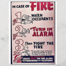 Im Falle des Feuers Bedruckte Flyer