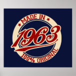 Im Jahre 1963 gemacht Posterdrucke