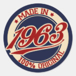 Im Jahre 1963 gemacht Runde Sticker