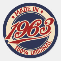 Im Jahre 1963 gemacht Runde Sticker