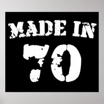 Im Jahre 1970 gemacht Posterdruck