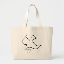 Image de colombe et de branche d'olivier sacs fourre-tout