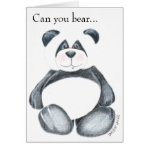 Image d'ours panda cartes de vœux